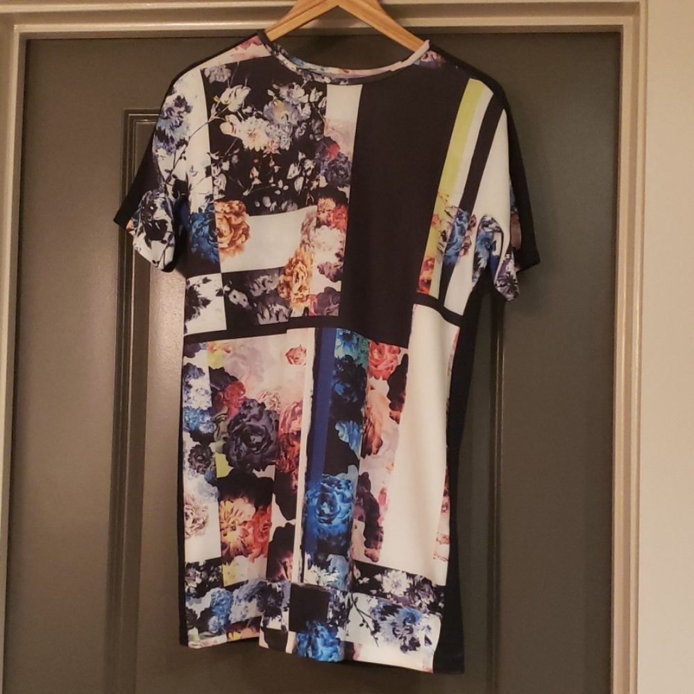 Women's Mixed Media Shirt Dress